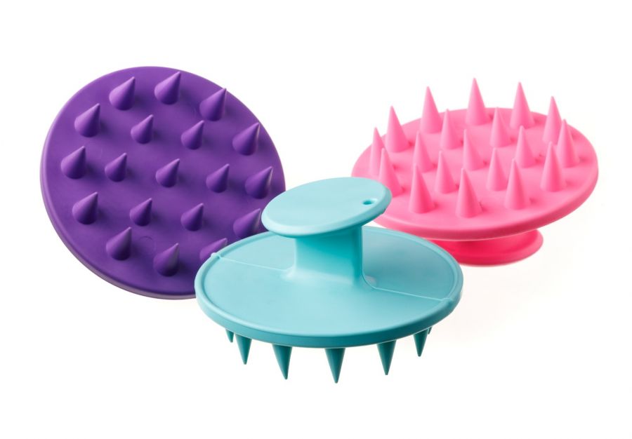 Escova Massageadora Silicon para Couro Cabeludo