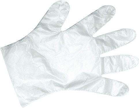 Luva Pl�stica Descart�vel com 100 unidades