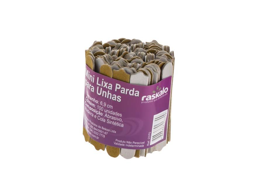 Mini Lixa com 100 unidades Profissional - Lixa para Unhas Amarela