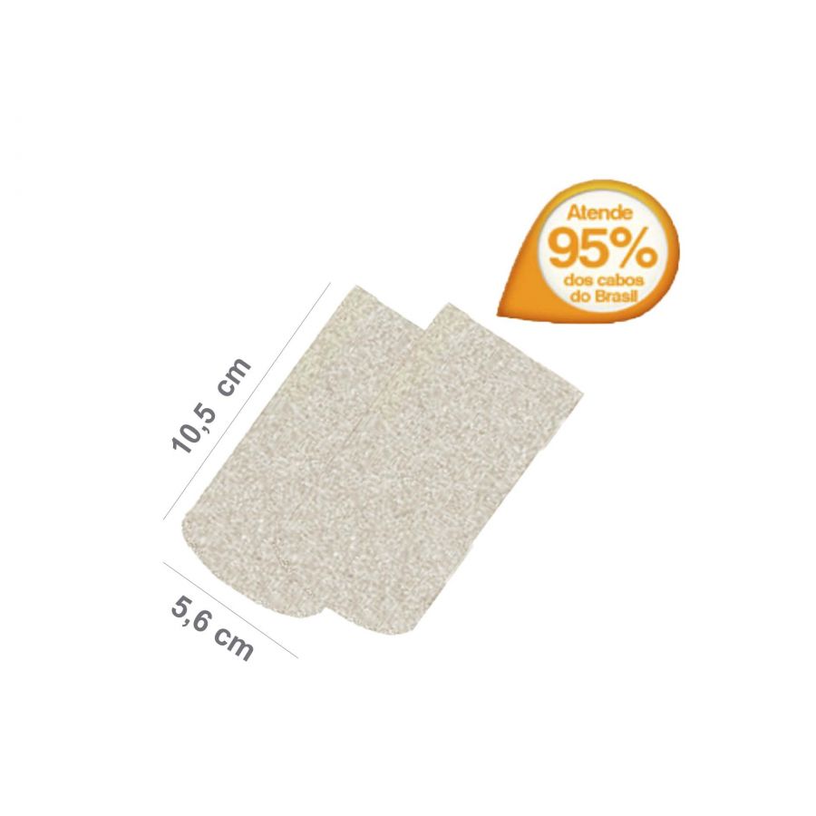 Refil de Lixa Descartvel para ps Pop Gro Grosso Branco com 50 unidades
