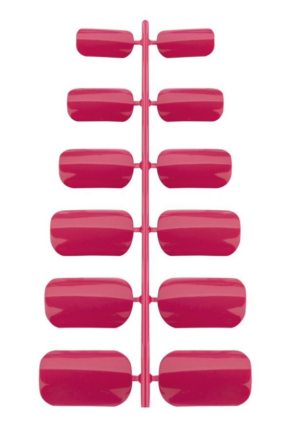 Unhas Postias Color Pink c24 Un e c abas adesivas