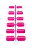 Unhas Postias Color Rosa Neon c24 un e abas adesivas